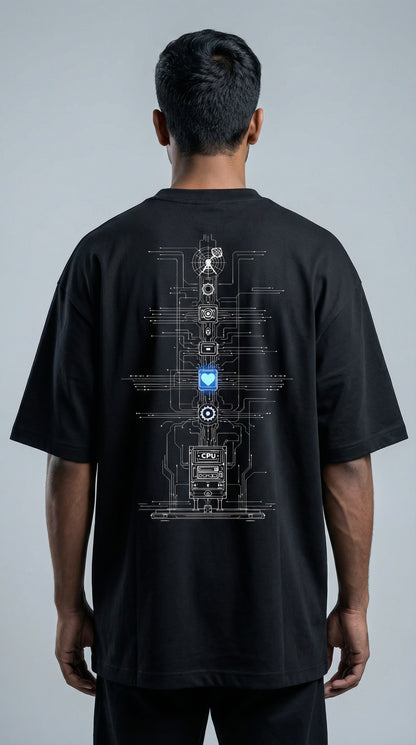 Neural Chakra Unisex Oversized Tee